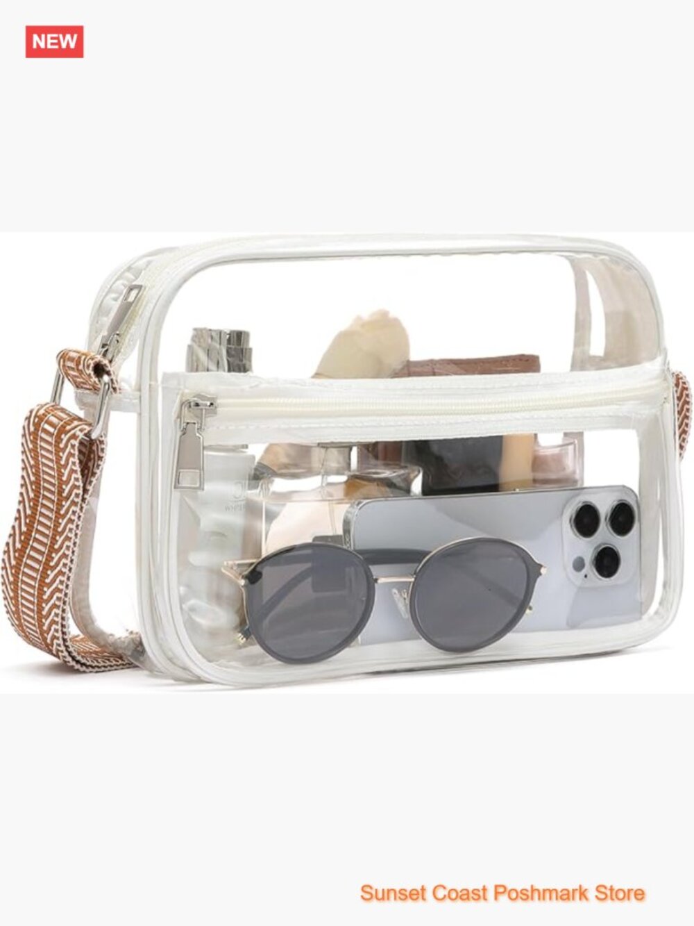 Clear Crossbody Bag Stadium Approved TPU Concert Sports Events Purse